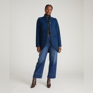 Universal Standard Beas Wool Peacoat Blue Plus 18 20 2X Business Casual EUC